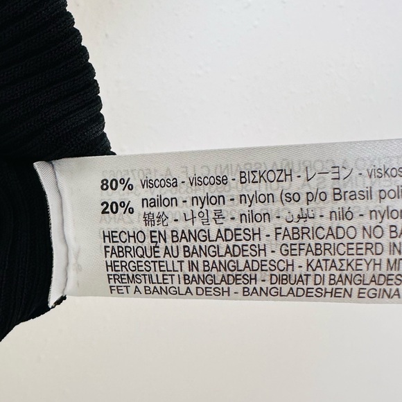 Zara black ribbed basic tank top - Picture 9 of 9